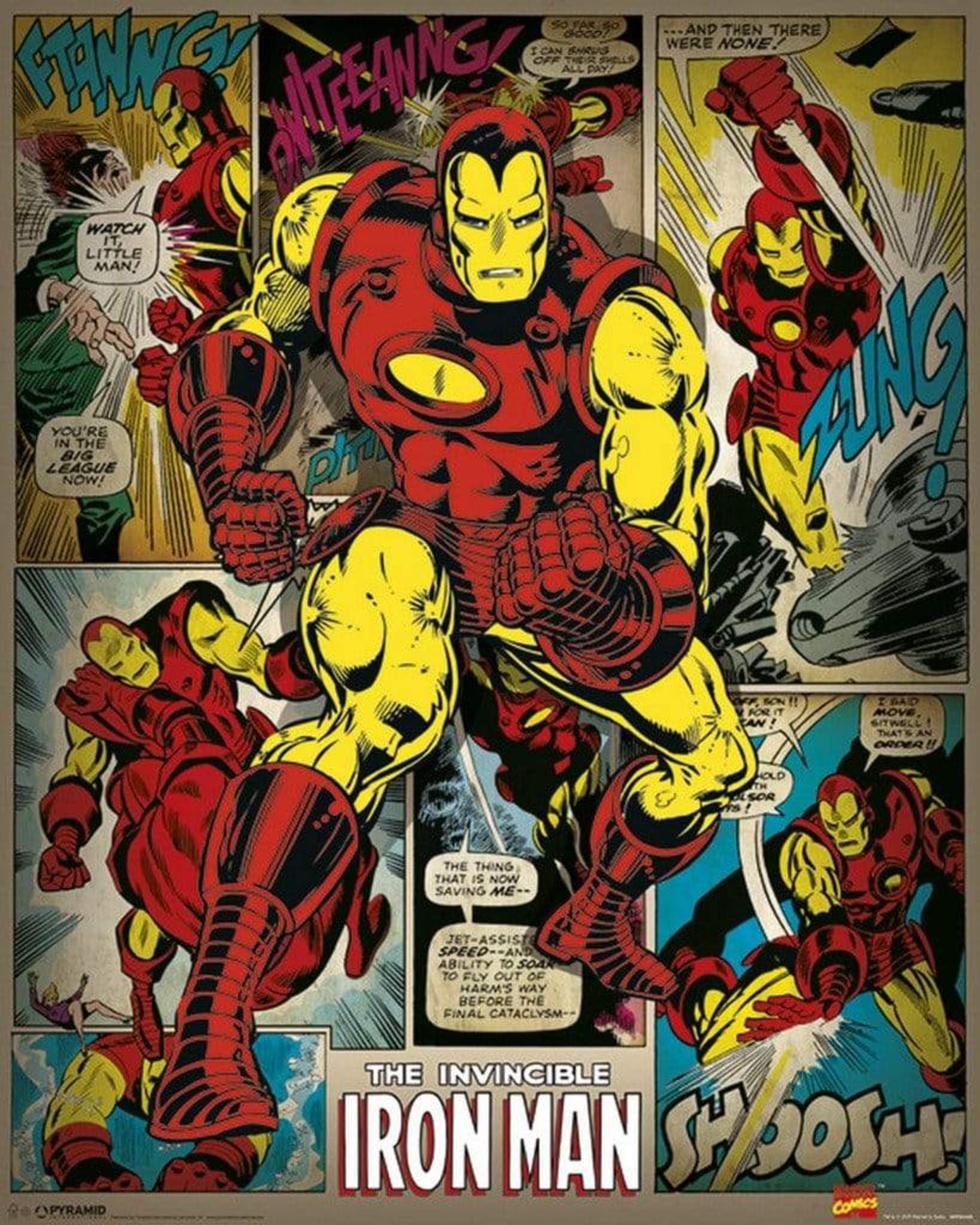 Poster Marvel Comics - Iron Man - Retro 40x50cm | Leroy Merlin