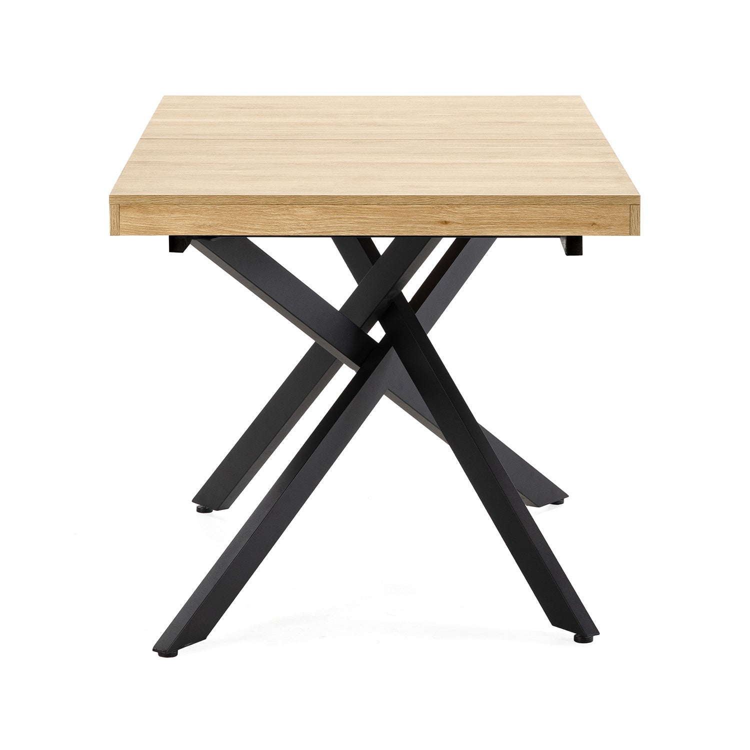 Table de salle à manger extensible Palermo couleur chêne, 140-180 cm - 6