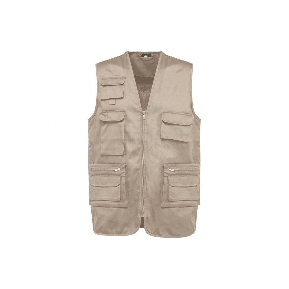 Gilet Utilitaire Vintage L.L. Bean – Beige Canvas Doublé – Taille L – Pêche/hunting