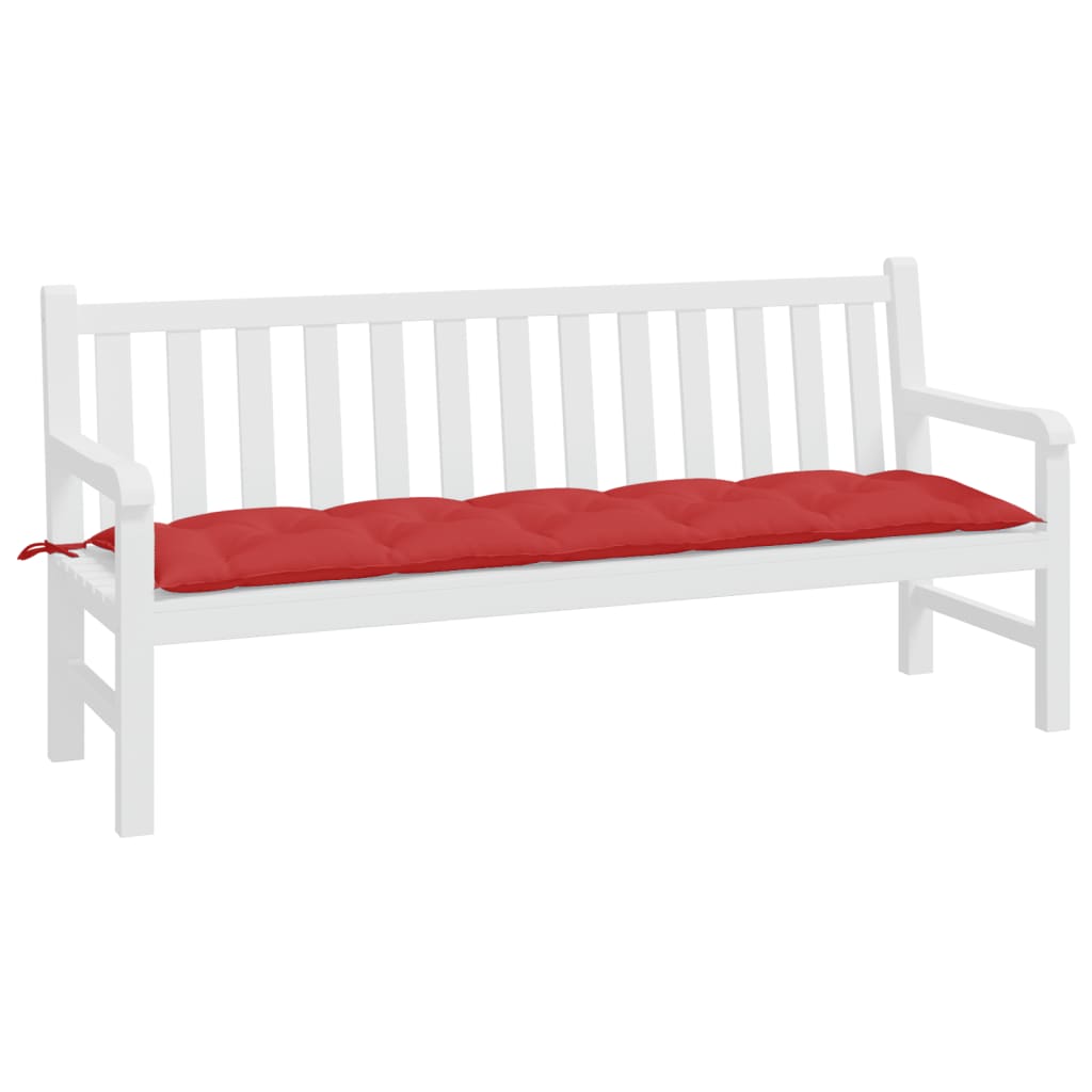 Coussin de banc de jardin tissu Oxford rouge 180x50x7 cm - 3