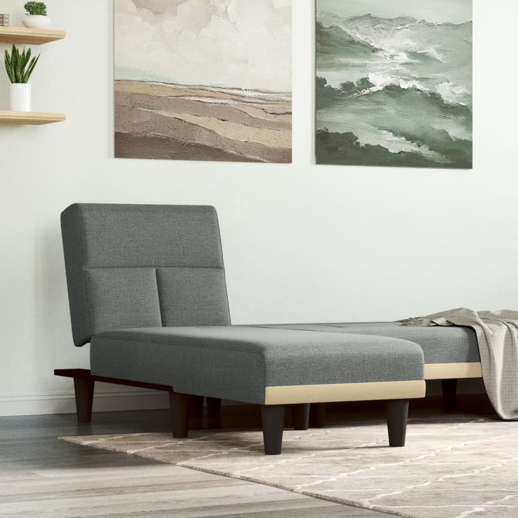 Maison Exclusive - Sofá diván de tela gris oscuro | Leroy Merlin