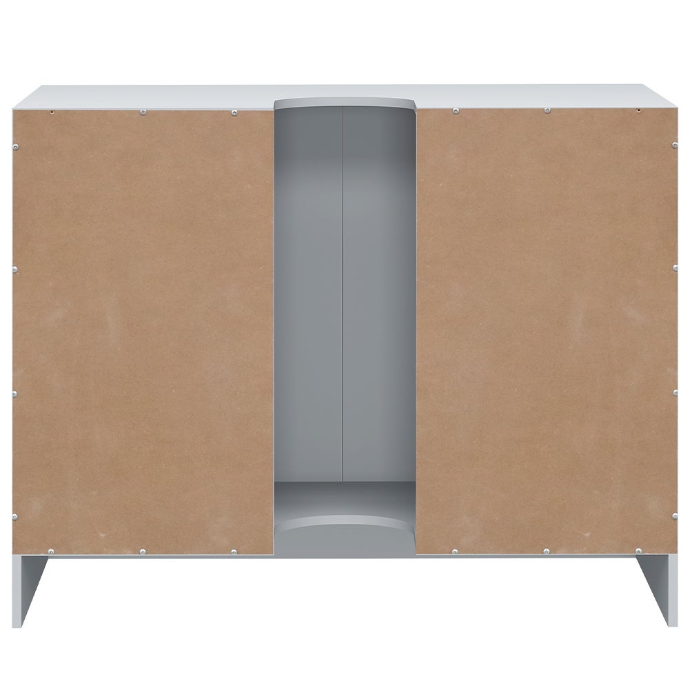 Mobile Sottolavabo da Bagno Linea Pietra Copricolonna con 2Ante Mobiletto Lavabo - 4