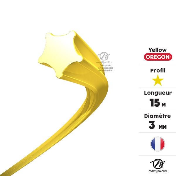 Fil Oregon Yellow 3 mm x 15 m Etoilé Blister par 3 - 3