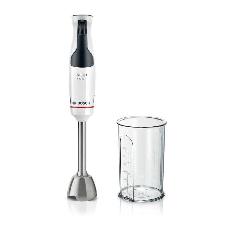 Mixeur Plongeant Bosch ErgoMaster Série 4 - 600W - QuattroBlade - Bol Inclus
