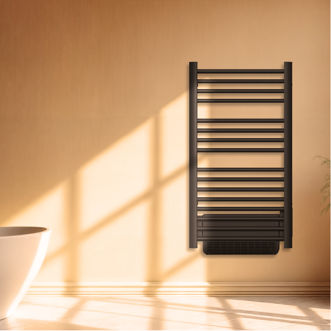 Sèche-serviette électrique sans fluide avec soufflerie 500W+1000W H.100,5xL54cm Bestherm HESTIA noir - 3