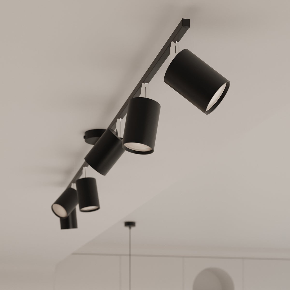 Żyrandol TORIM 6 czarny LED 4000K - 77x77x125cm Sollux - 4