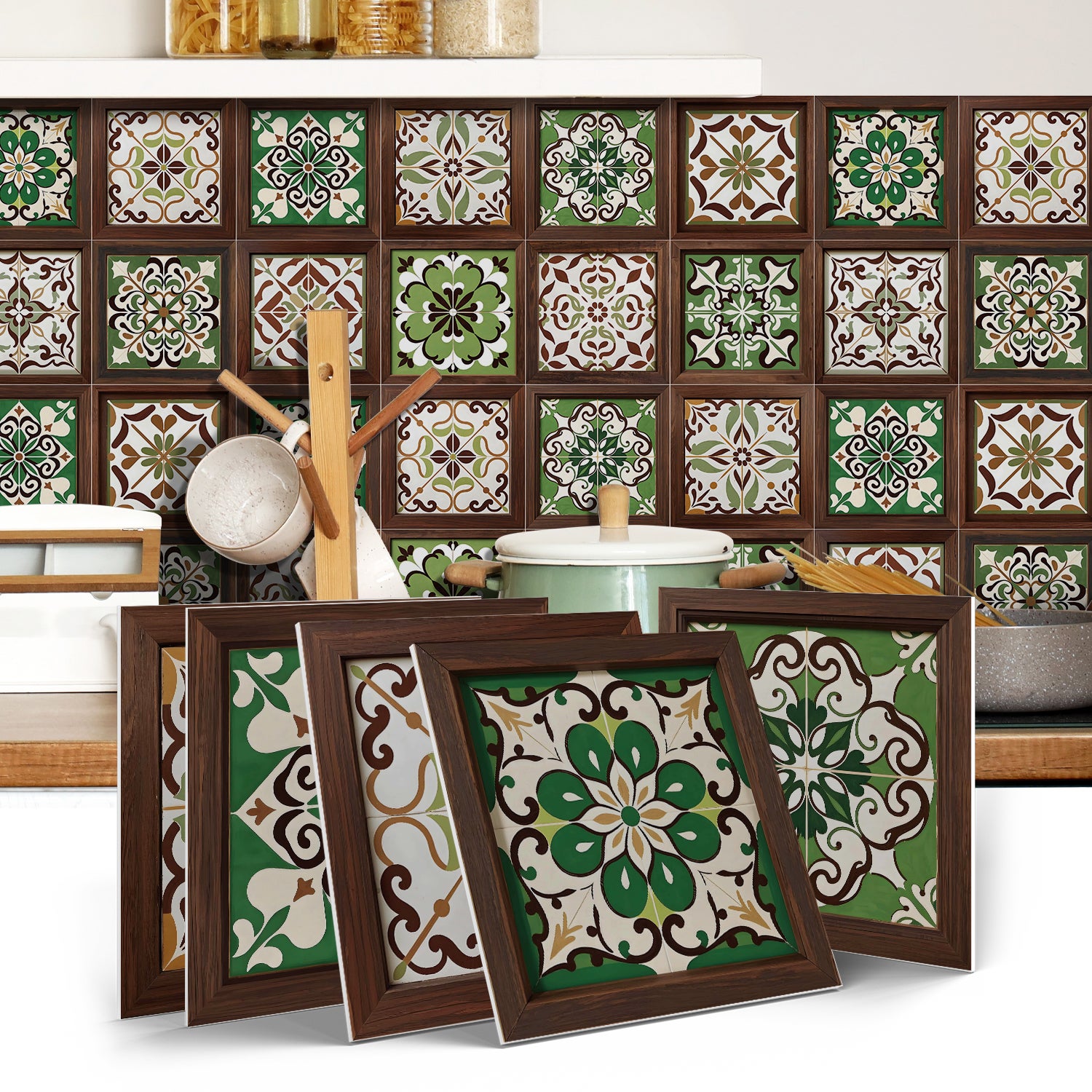 Zestaw 12 samoprzylepnych paneli ściennych 3D, płytki backsplash, naklejki dekoracyjne, wodoodporne i odporne na ciepło, 15 cm x 15 cm
