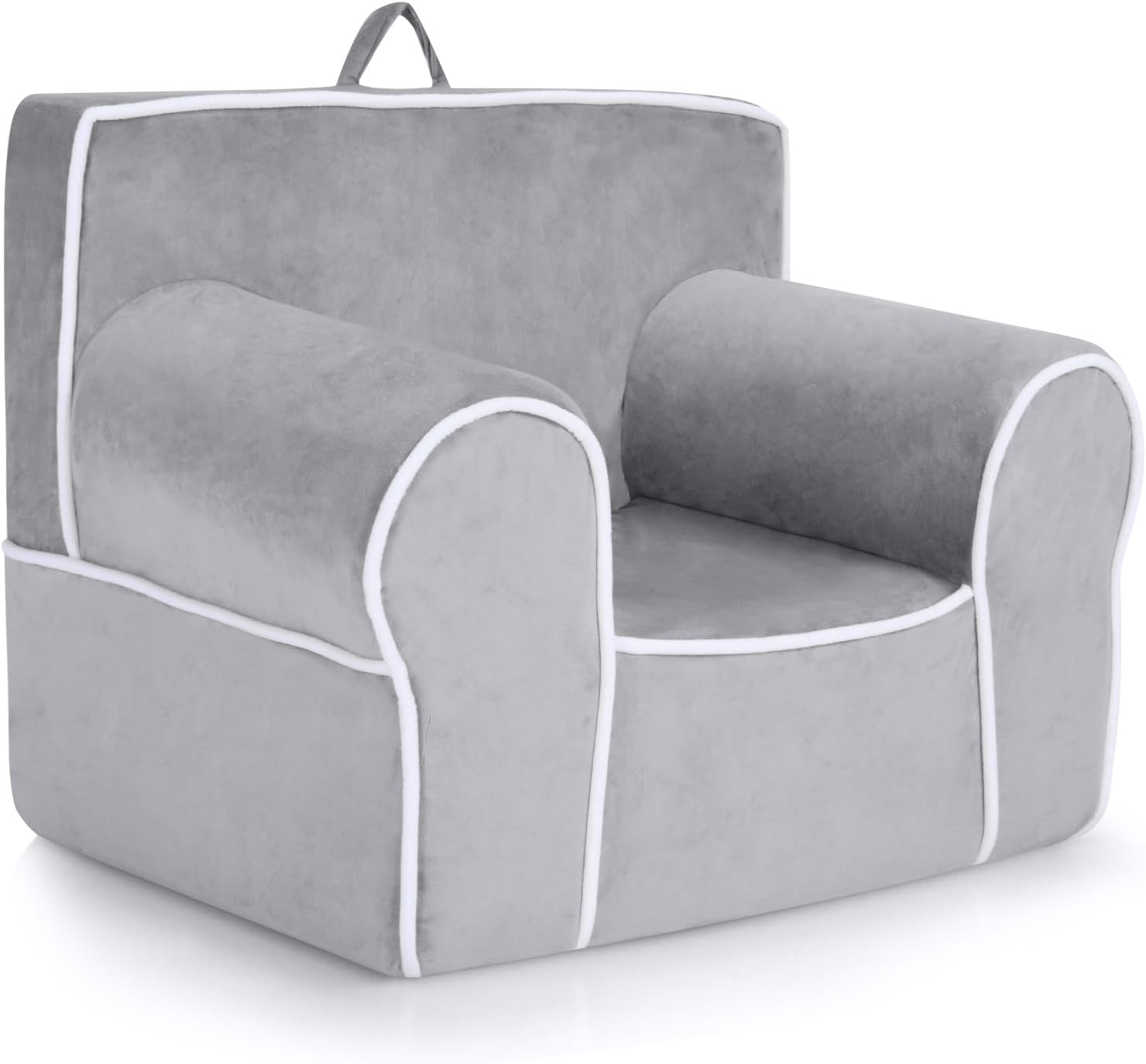 Poltroncina Sfoderabile Per Bambini In Spugna Ad Alta Densità – Design Ergonomico, Portatile, Regalo 0-5 Anni (blu Navy)