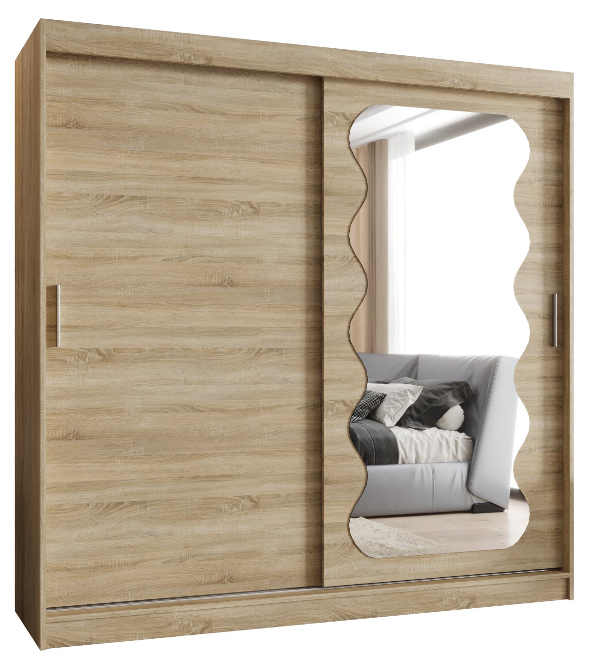 Szafa przesuwna garderoba SPOTI 200 x 62 x 200 cm Sonoma