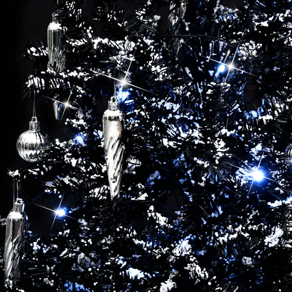 Maison Exclusive - Albero di Natale con Nevicata e Base ad Ombrello Nero 170cm PVC - 7