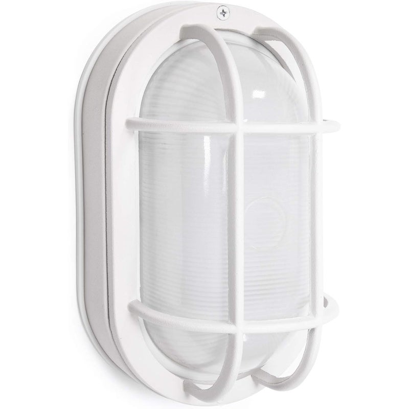 20-centymetrowa owalna lampa zewnętrzna LED do montażu na ścianie lub suficie, w stylu marynistycznym, do wpuszczania, do wilgotnych pomieszczeń, 75