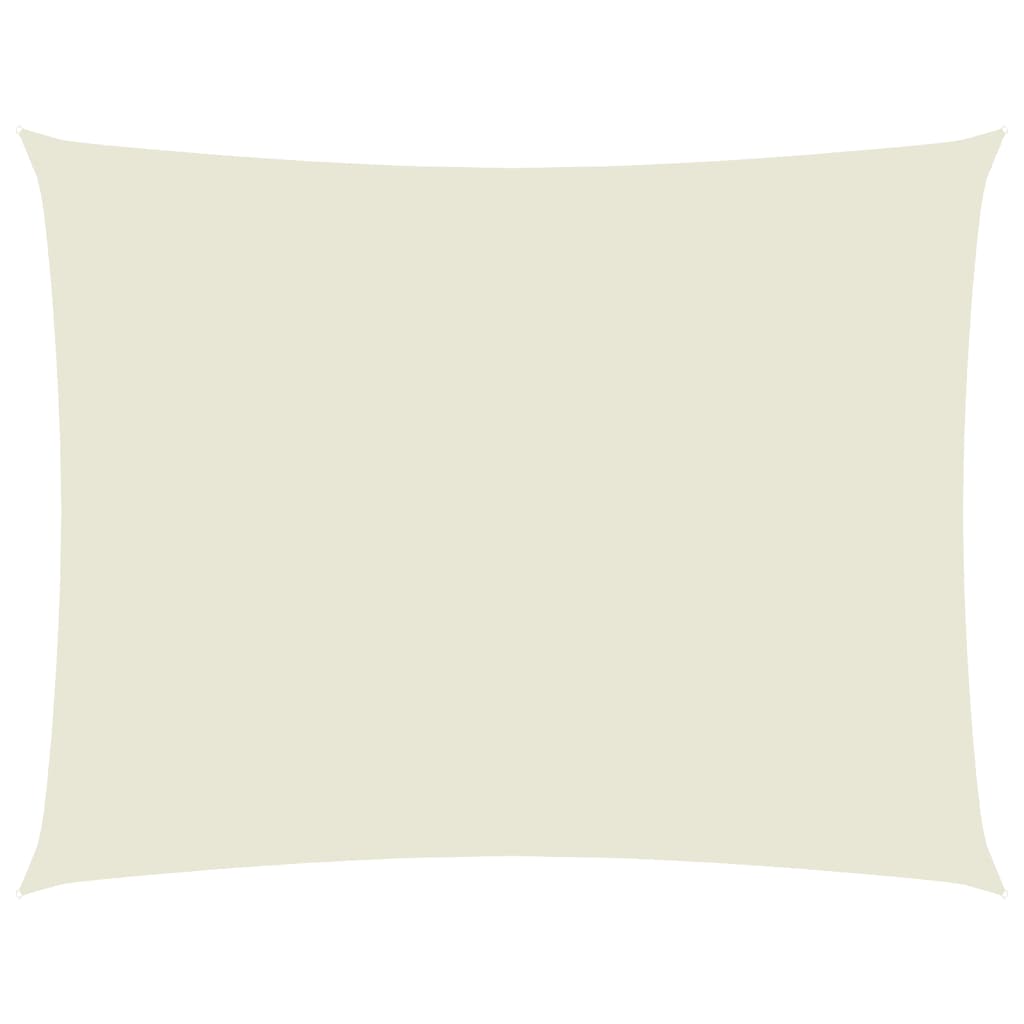 Żagiel przeciwsłoneczny prostokątny z tkaniny Oxford, 3,5 x 4,5 m, kolor kremowy