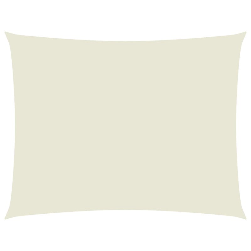 Żagiel przeciwsłoneczny prostokątny z tkaniny Oxford, 3,5 x 4,5 m, kolor kremowy