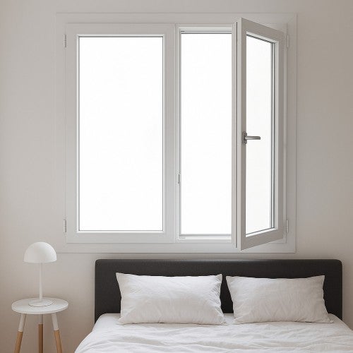 Fenêtre PVC 2 vantaux H 175 x L 110 cm OF pour pose en neuf avec poignée - 2