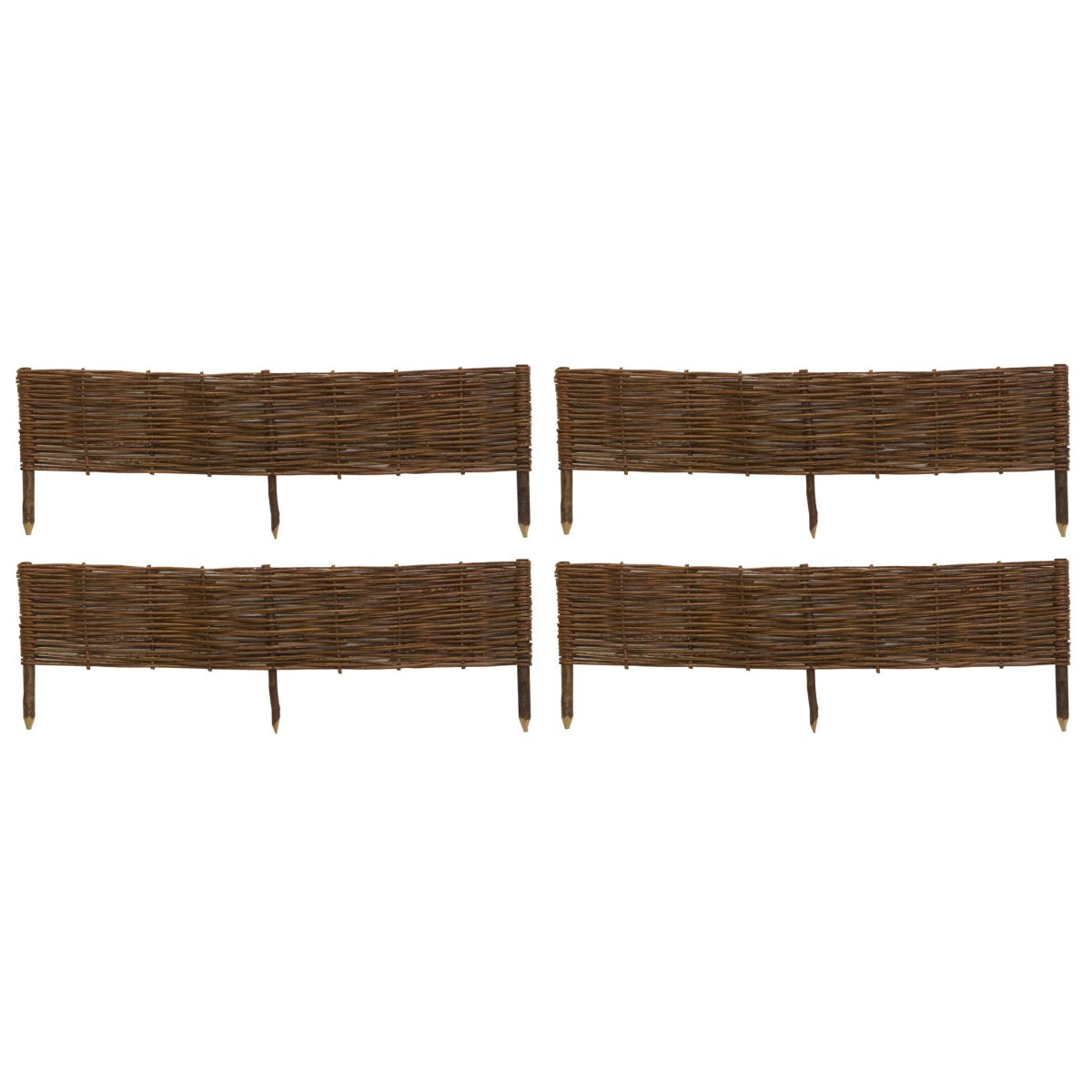 Aquagart - Bordure En Osier Naturel Pour Parterre Et Pelouse - Clôture En Saule 20cm X 1m (brun) - Lot D'1 Rouleau