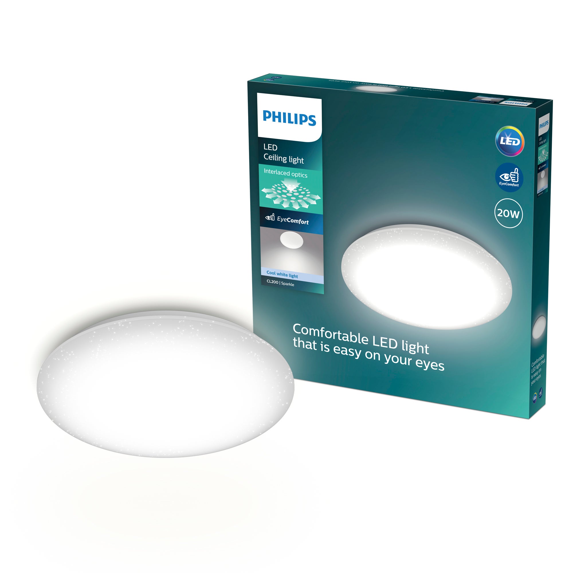 Plafon Philips Lampa Sufitowa 20W 2300lm 4000K z Efektem Gwiazd Moire CL200