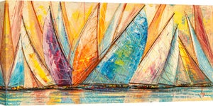 Tableau Sur Toile ARTTOR 140x50cm – Marine, Voilier, Mer – Décoration Murale Moderne