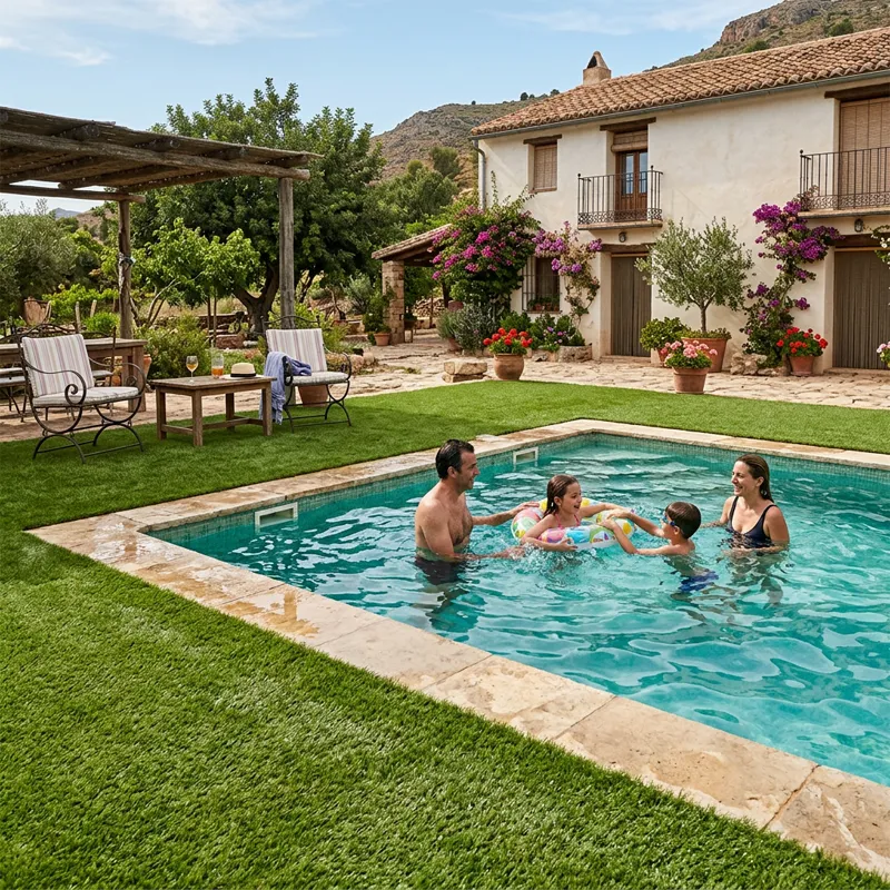 Arquiservi - Relva artificial Jardim Ultra 40mm / Rolo 2 x 15m (30m²) Alta Densidade, Resistente UV, Fácil Instalação para Jardim, Terraço e Piscina - 2