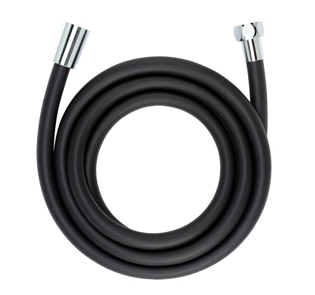 WENKO Tuyau de douche Design noir mat 175 cm Tuyau de douche avec protection anti-torsion et avec agrément pour l'eau potable Noir