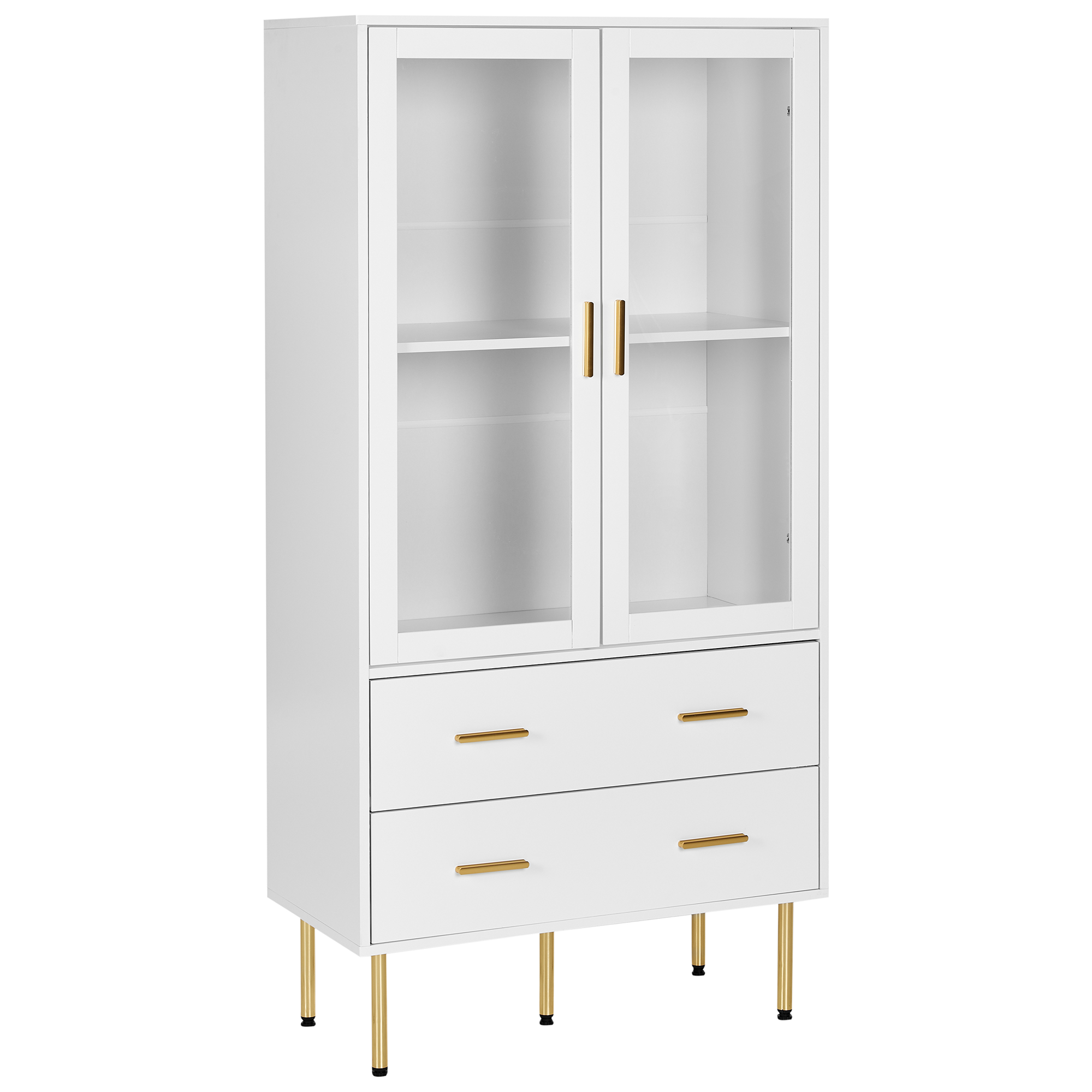 Beliani  Vitrina Milora 80 Cm Blanco , Leroy Merlin