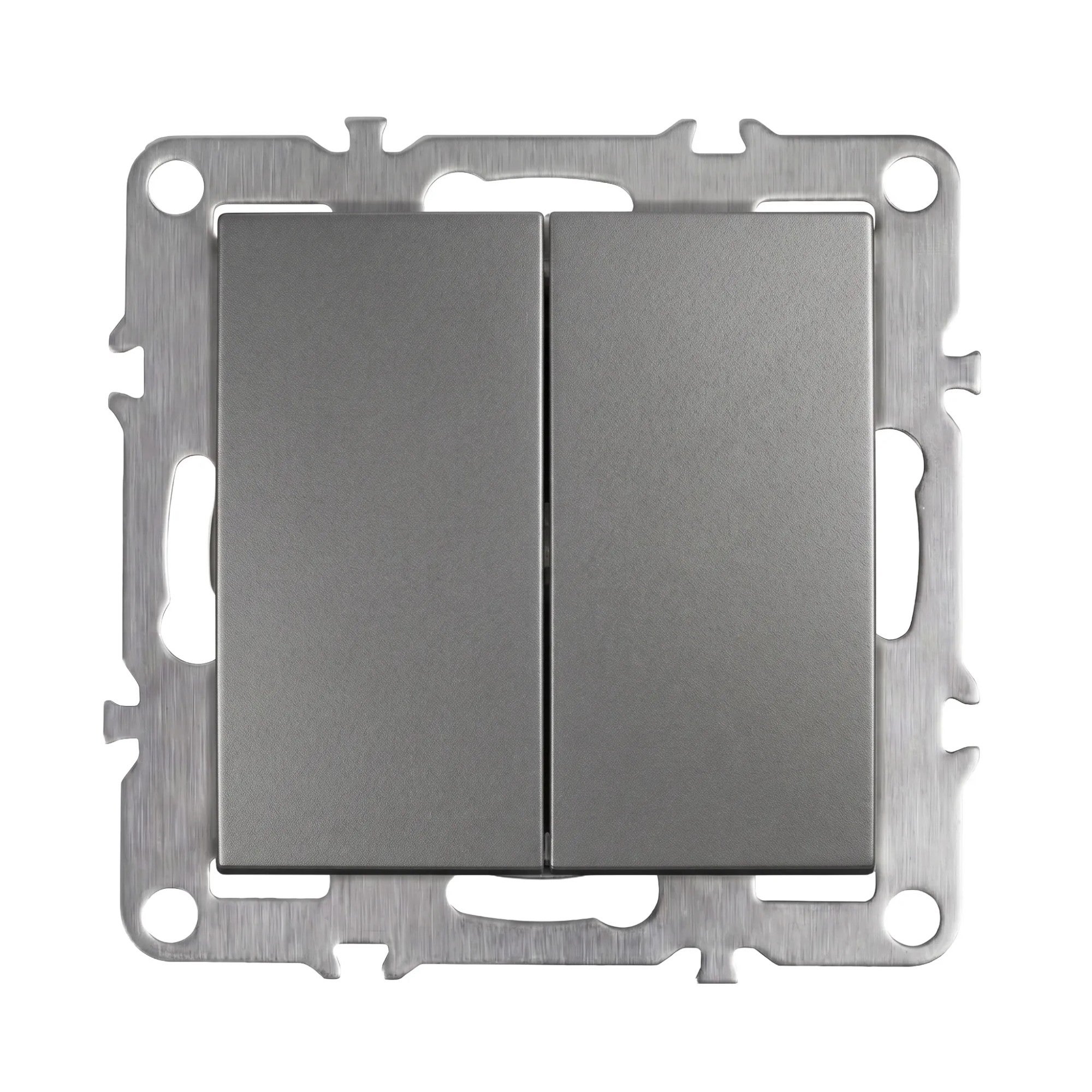 Toolight Întrerupător Dublu Oste Jnh007-w Grey | Leroy Merlin