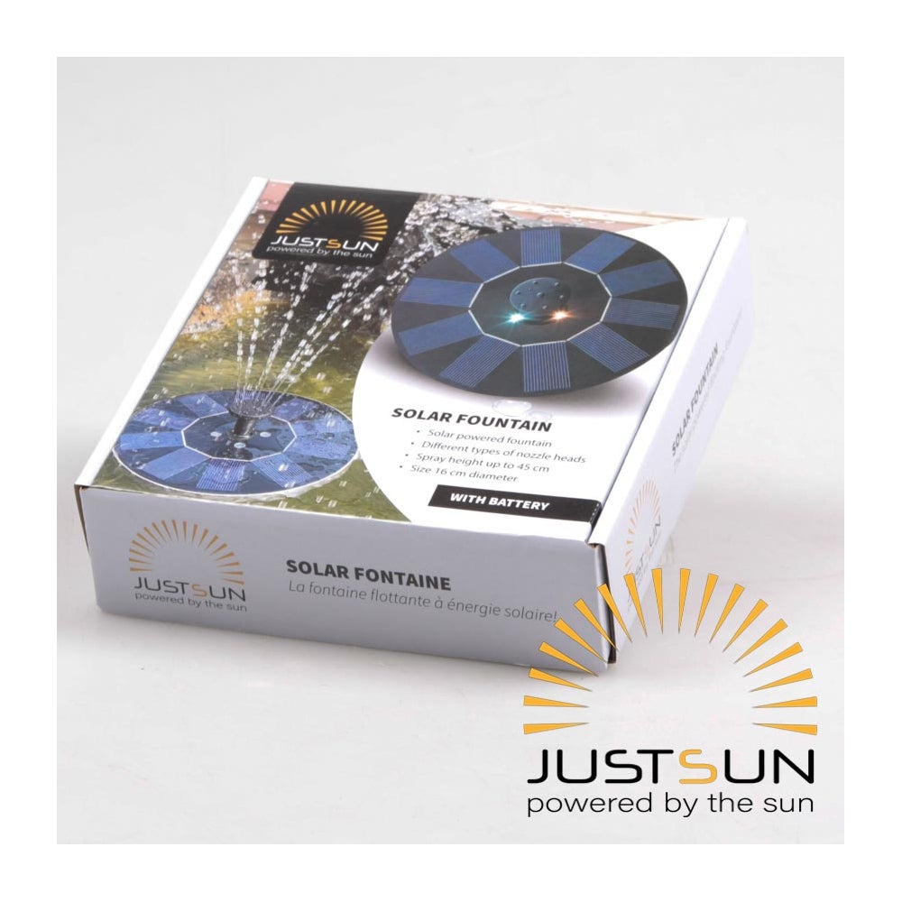 Fontaine extérieure ronde en résine alimentation solaire Fontaine + batterie + éclairage Just Sun - 6