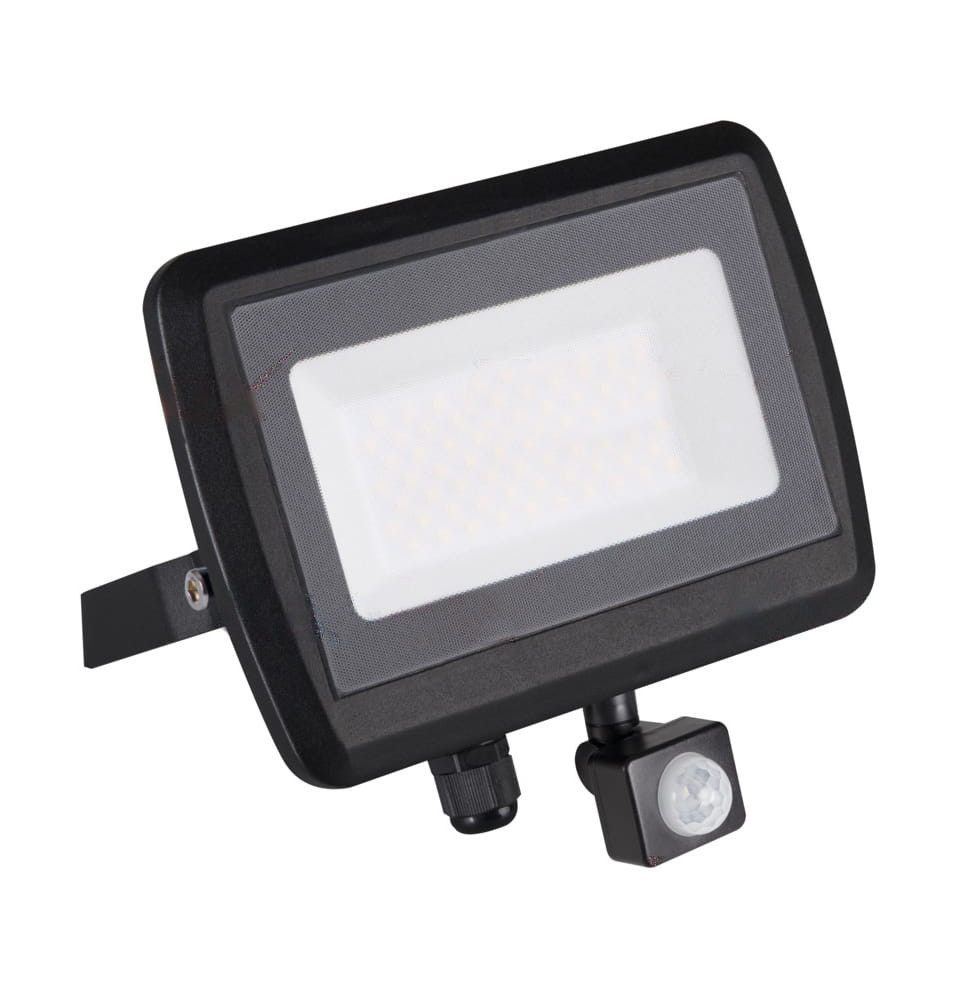 Naświetlacz z czujnikiem ANTEM LED 50W Neutralna biel 4000lm czarny wym:20x19,2x6,3cm IP44 Kanlux