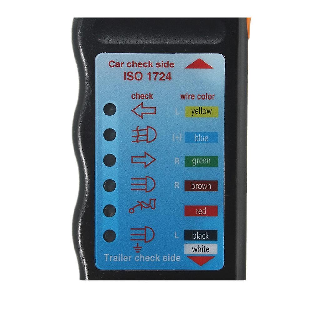 Tester Per Spina Rimorchio A 7 Pin, Strumento Diagnostico Da 12 V Per Cablaggio Circuito Luci Rimorchio A 7 Pin Per Auto Camper 88452731