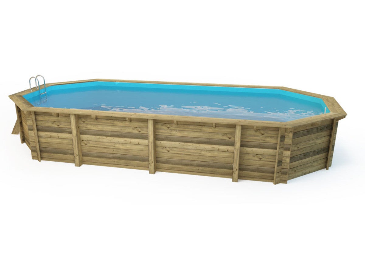 Piscine hors sol bois, Sevilla 130, 8.57 x 4.57 x 1.31 m, Bâche à bulles 180 µ, Bâche hiver 280 g/m² - 3
