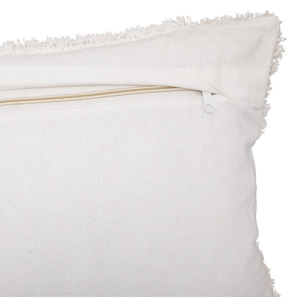 Housse de coussin - coton tufté - ivoire - 30x50 cm - Atmosphera créateur d'intérieur - 3