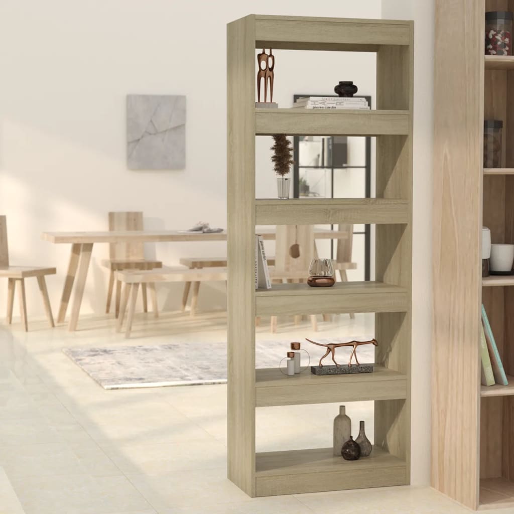 Estantería/divisor madera ingeniería roble 60x30x166 cm