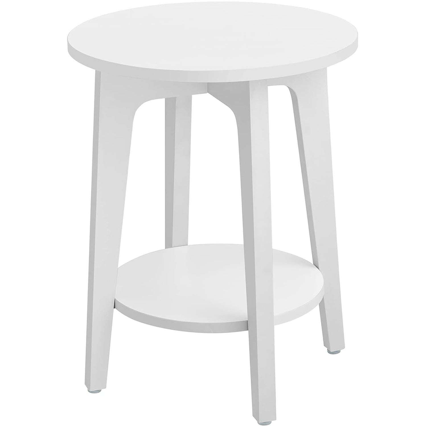 Stolik kawowy okrągły 40cm z półką biały mały 50cm wys.