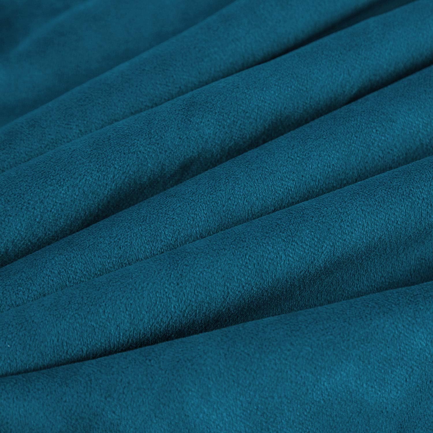 Set of 2 velvet pillows, simple pillowcases, decorative pillow case， 45 × 45 cm，Bleu paon - 5