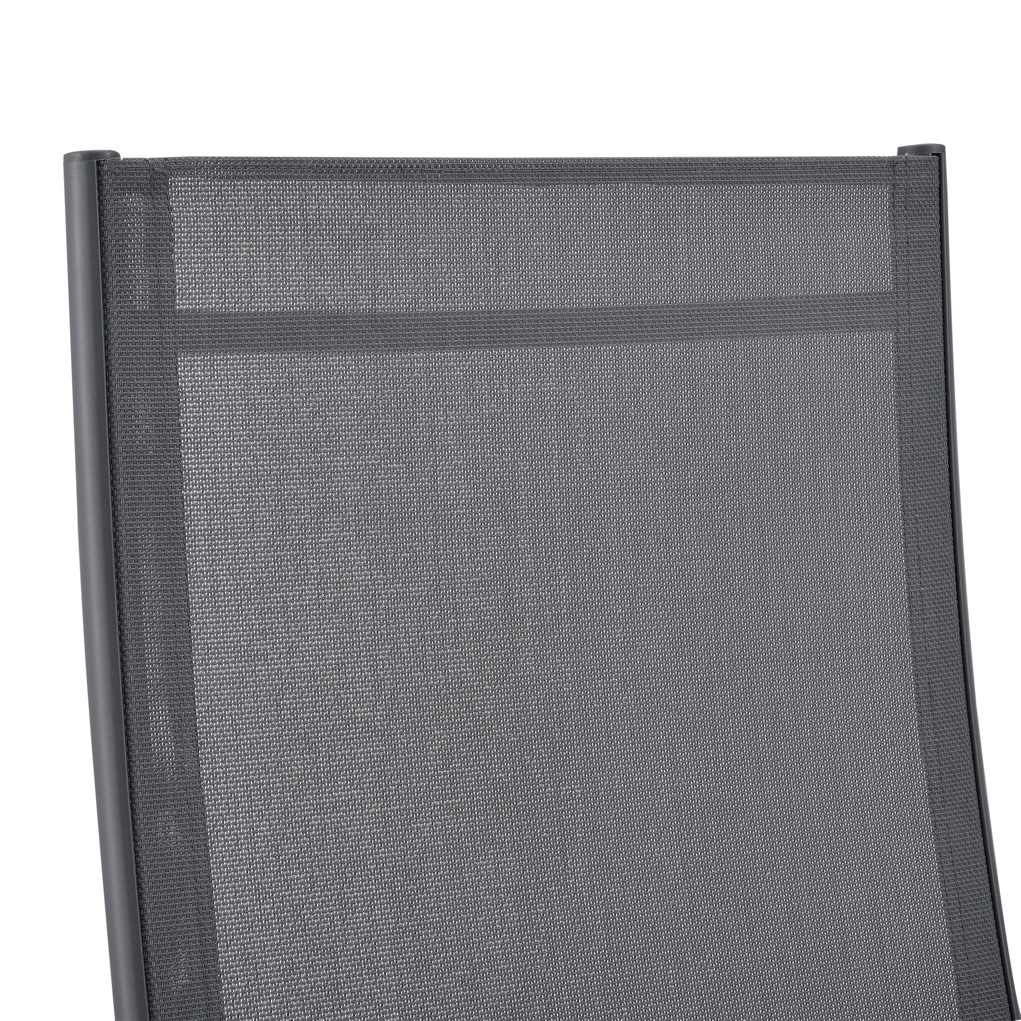 Conjunto de 2 Cadeiras de Jardim para Exterior Kalamata 105 x 57 x 68 cm Dobrável Cinzento Escuro [en.casa] - 6