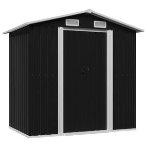 Abri De Jardin En Métal Galvanisé Uniprodo - Dimensions 313x179x258 Cm - Toit Pointu, Porte Verrouillable - Pour Outils Et équipement