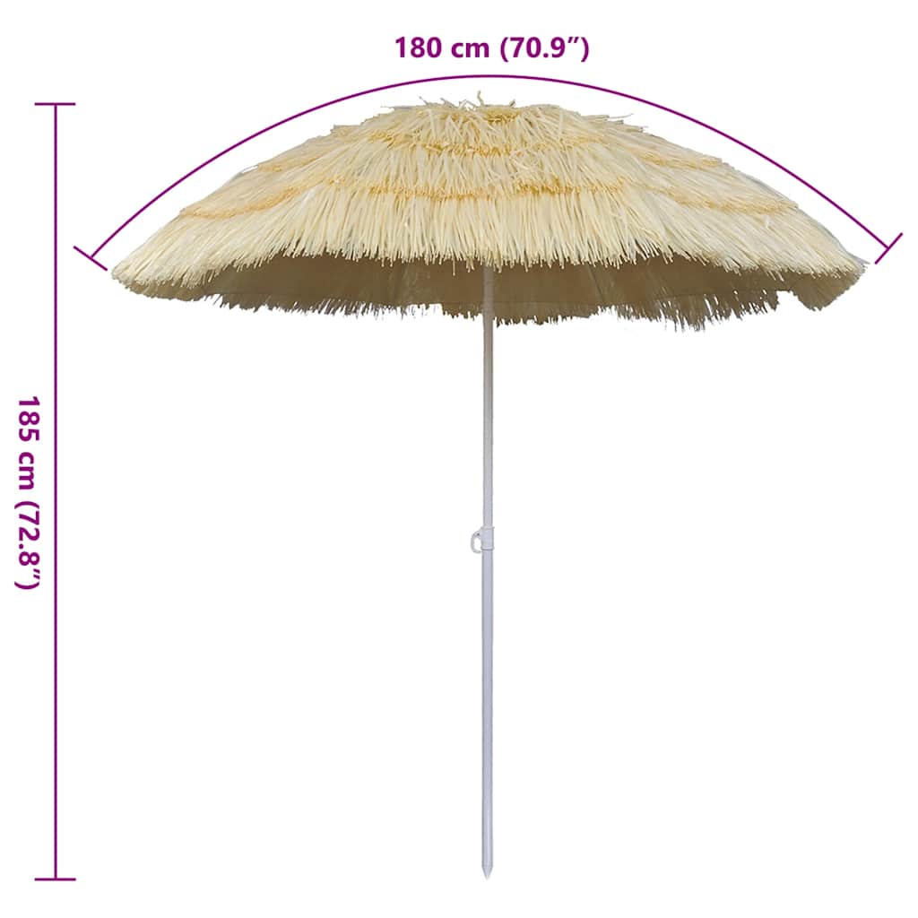 Parasol de plage inclinable style Hawaii - 7