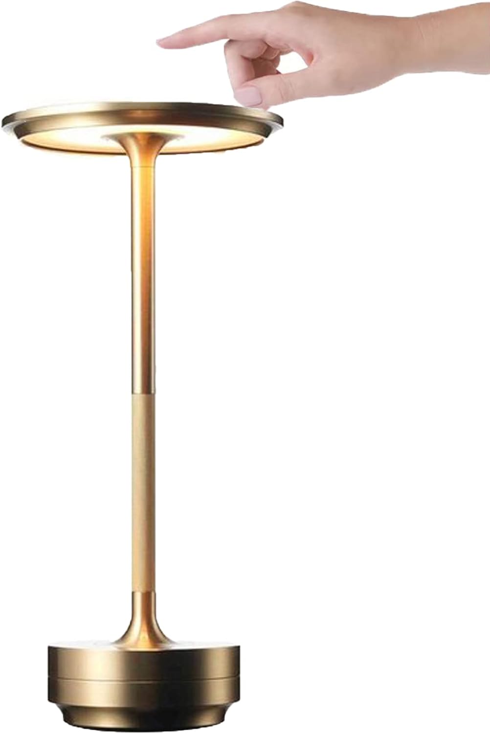 3000mAh – Lampa stołowa, lampka nocna, akumulatorowa, wodoodporna, sterowanie dotykowe, dekoracyjne oświetlenie LED do restauracji, baru, kolor złoty
