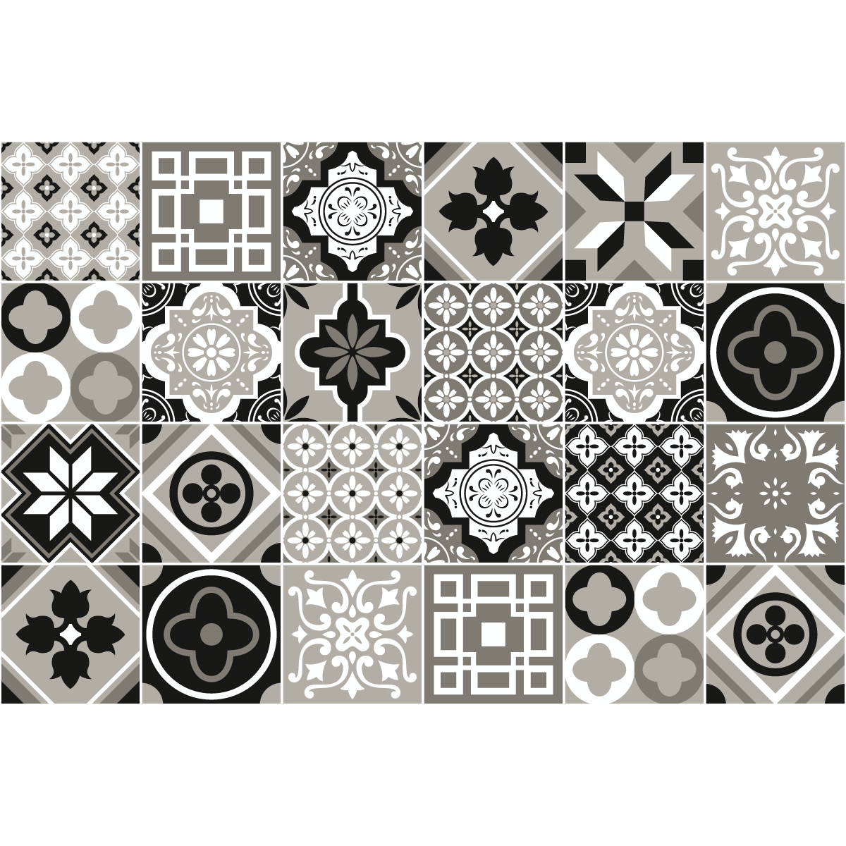 24 adesivi piastrelle di cemento azulejos venessa - Sticker adesivo - adesivi murali - 24stickers20x20cm - 2