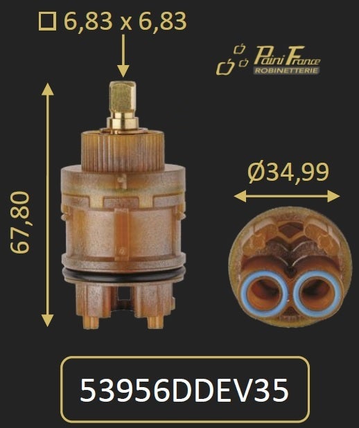 Cartuccia Miscelatore Paini Ø35 Con Distributore - Ricambio Per Rubinetto Codice 53CC956G35ON - Foto 8