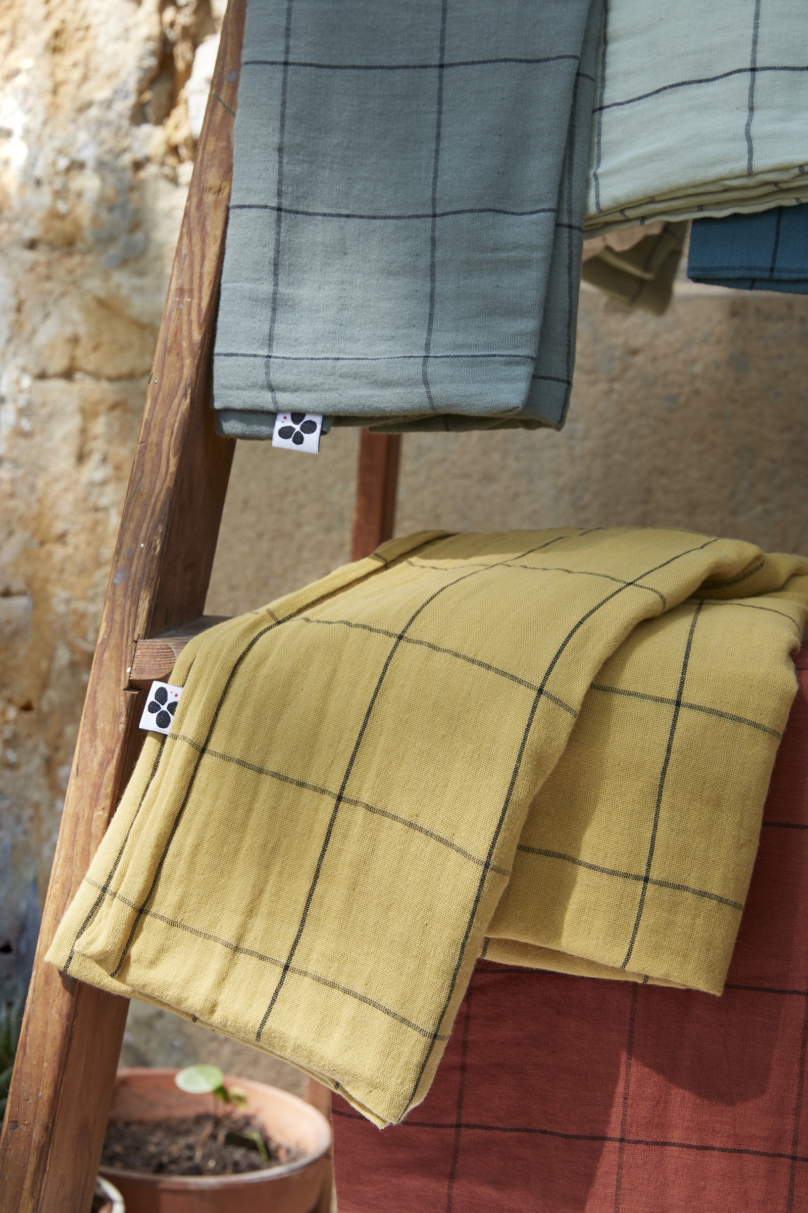 Taie d’oreiller 50 x 70 cm – Double gaze de coton tissée-teinte GAÏA MATCH – Pampa - 4