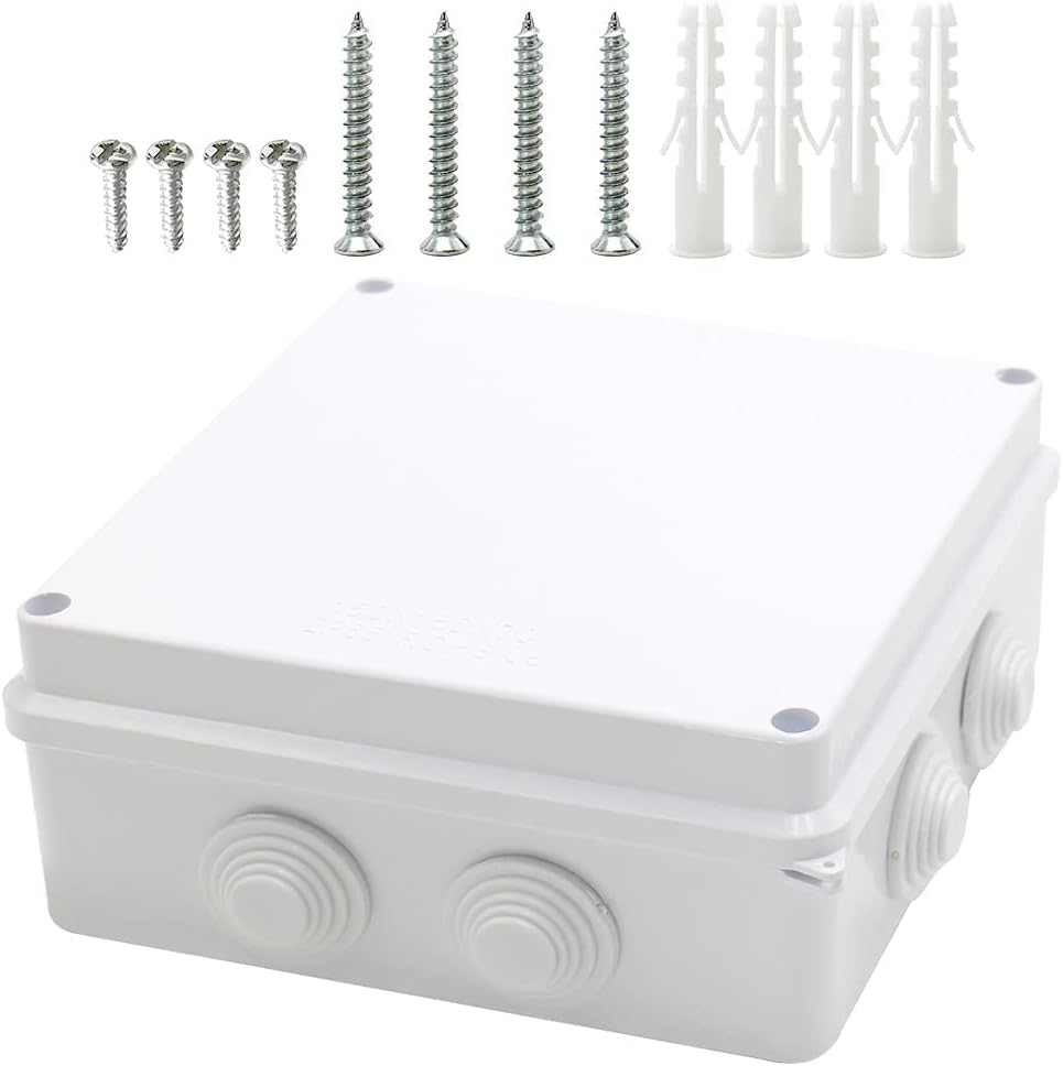 Wodoodporna i pyłoszczelna puszka elektryczna - odporna na wstrząsy i upadki - 1 sztuka, biała, 150 x 110 x 70 mm