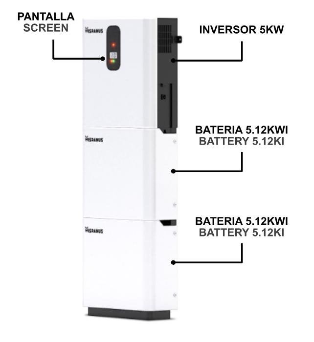 Kit Solaire 5kW avec Batterie LiFePO4 10kWh 6000 Cycles + APP | Autoconsommation + 9 Panneaux 435W HISPANUS - 9