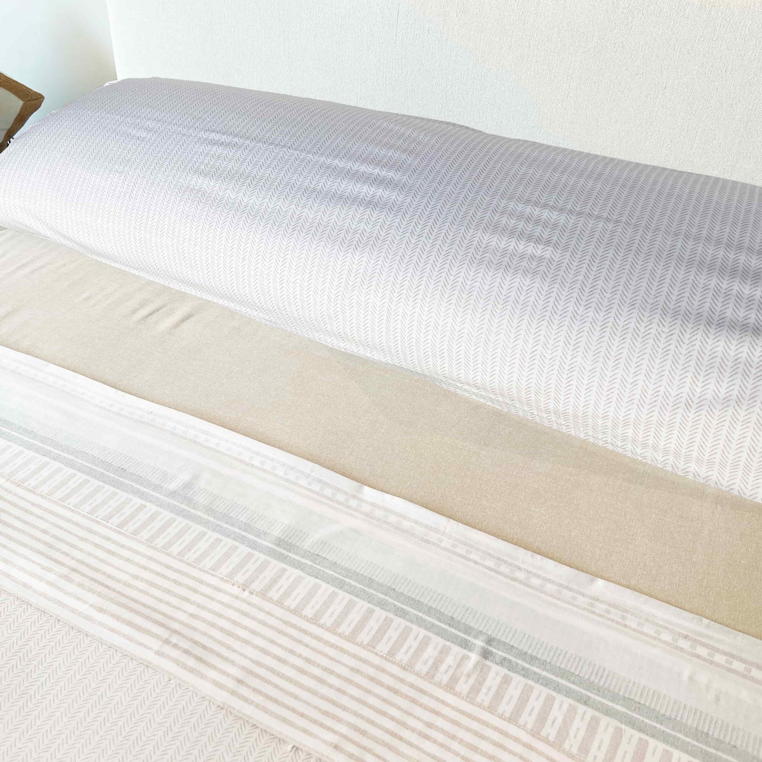 Juego de sábanas 100% algodón blancas espiga 3 piezas - cama 90 cm