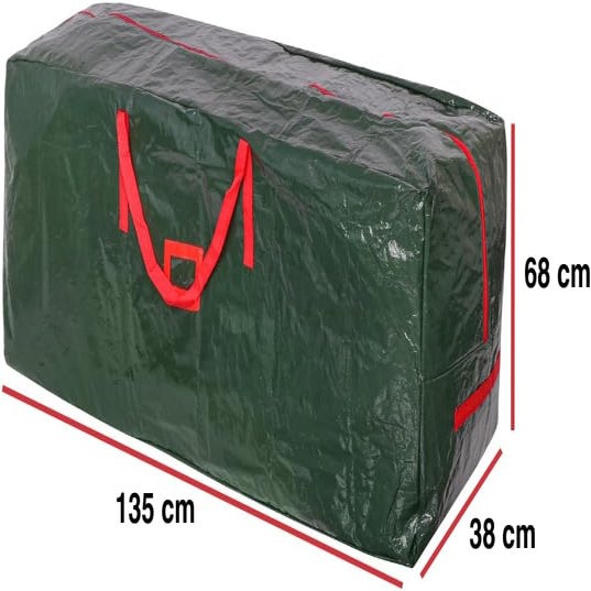 Borsa Porta Albero Di Natale Rolling Tree: Per Alberi Fino A 2.3m, Con Ruote E Manici, Protegge Da Polvere E Umidità.