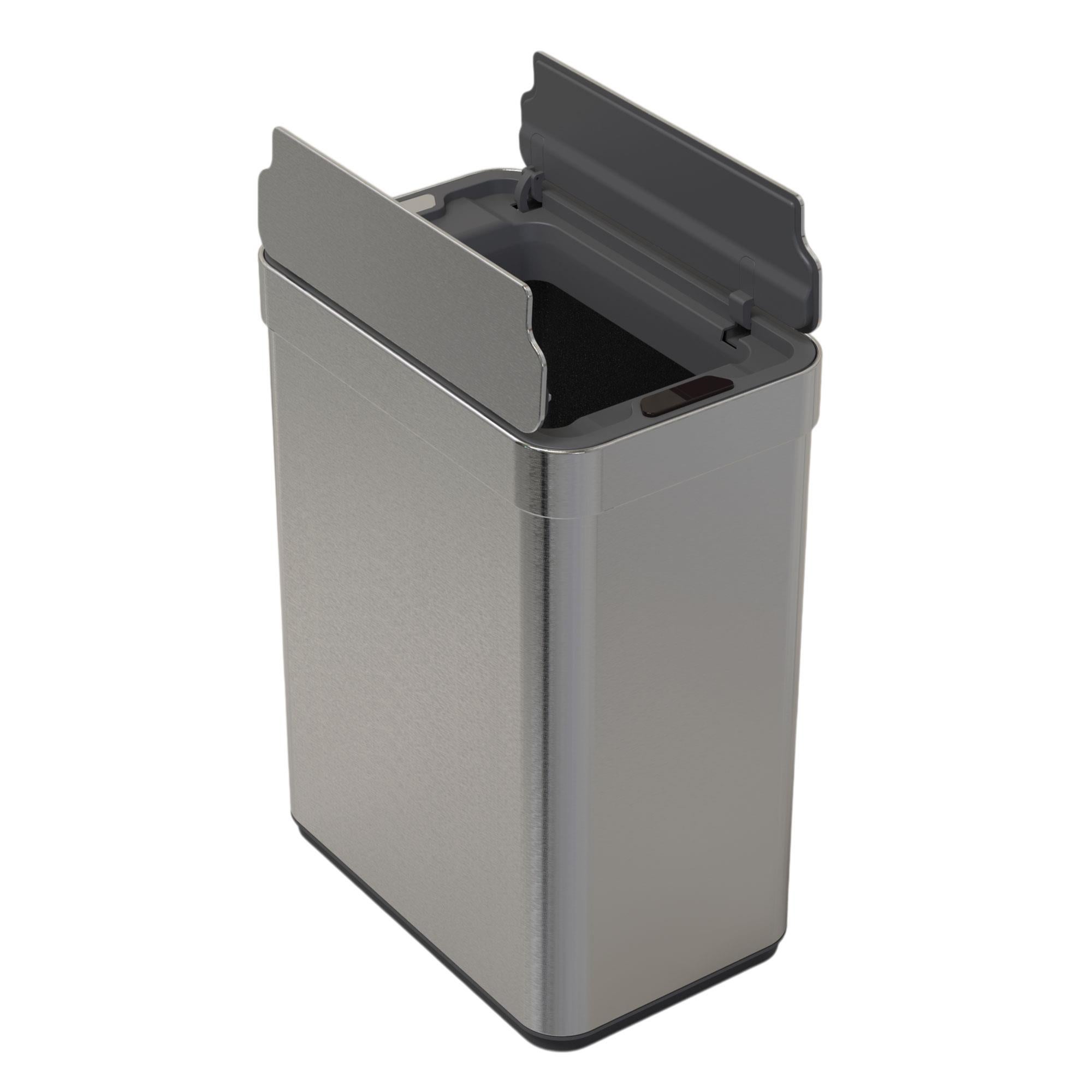 Wellhome cubo de basura de acero inox con sensor y apertura de alas de 70l