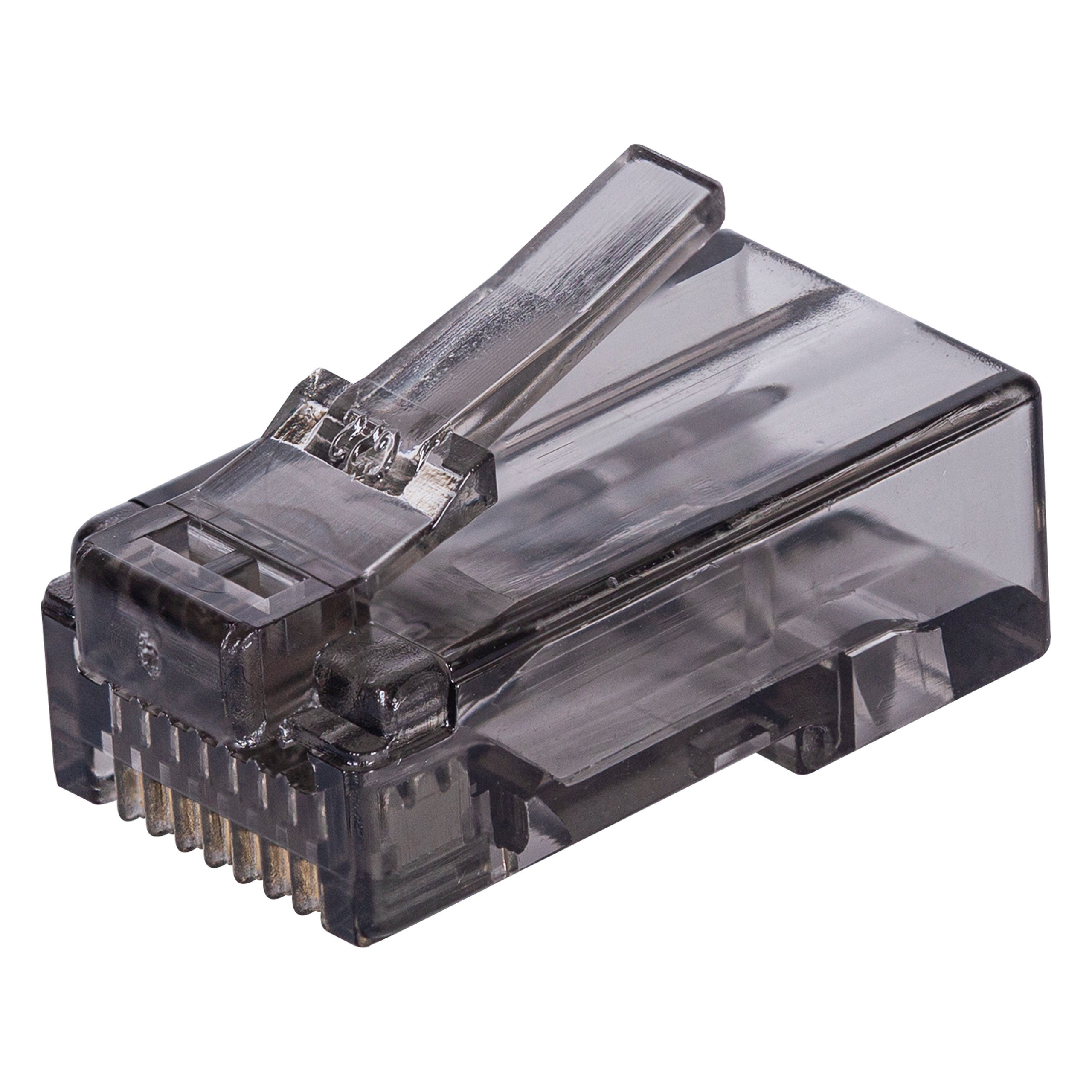 Wtyki przelotowe RJ45 8P8C kat.6 UTP drut linka NEKU czarne 100szt