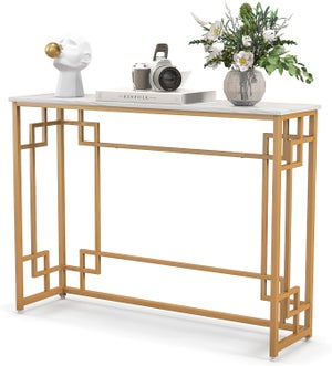 Tavolo consolle in legno di acacia / legno riciclato 160x36,5x97