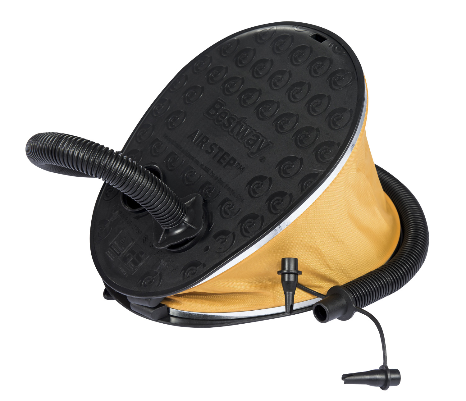 Pompka nożna do materaca pontonu 1,6L Bestway 29x22 turystyczna 3 końcówki
