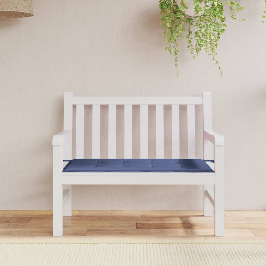 Cojín para banco de jardín tela Oxford azul marino 100x50x3 cm | Leroy ...