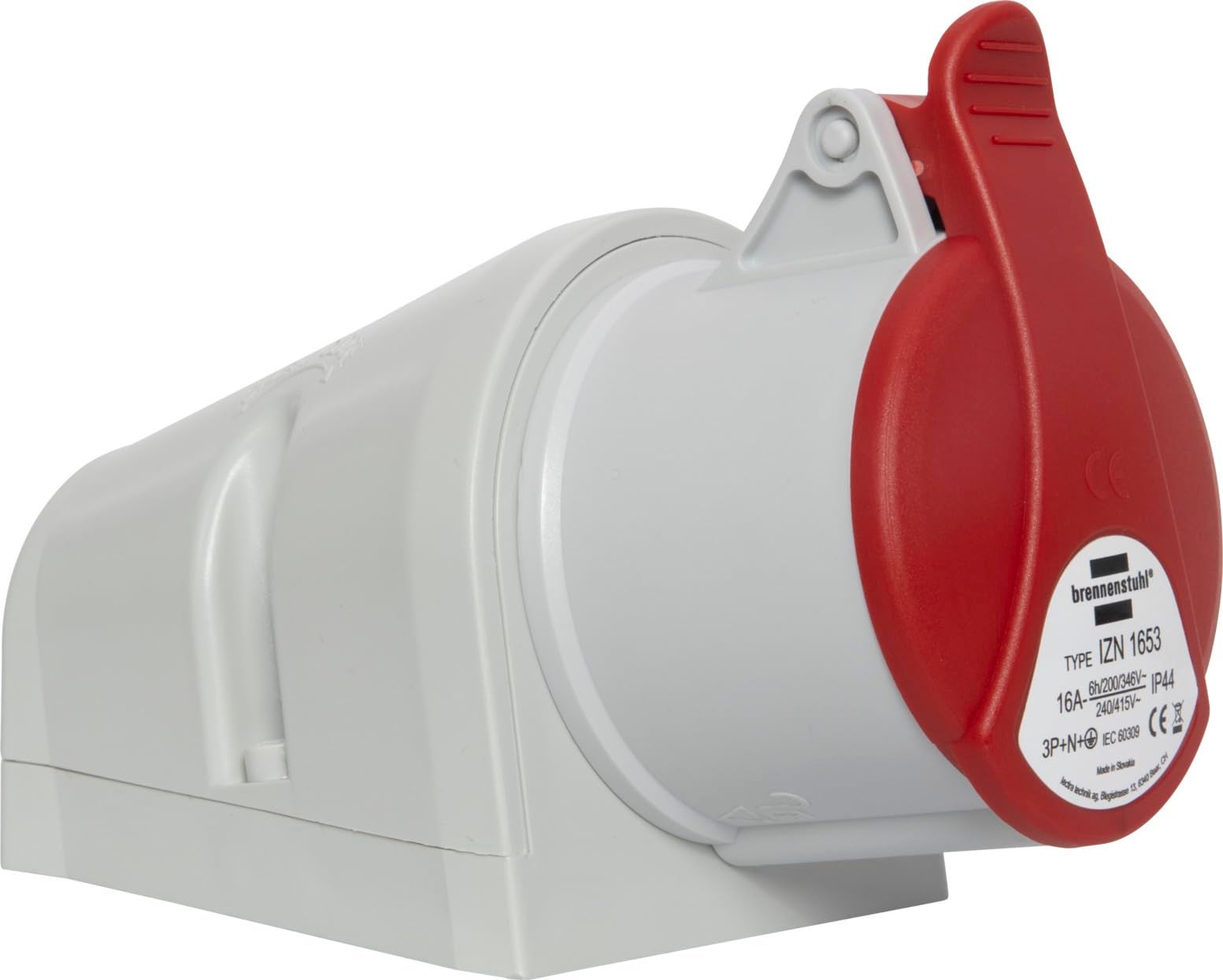 Presa Elettrica Industriale a Muro CEE 3 Poli, Brennenstuhl, Presa Industriale 230V/16A con Coperchio per Uso Esterno, Robusta & Resistente, Utilizzo | Leroy Merlin